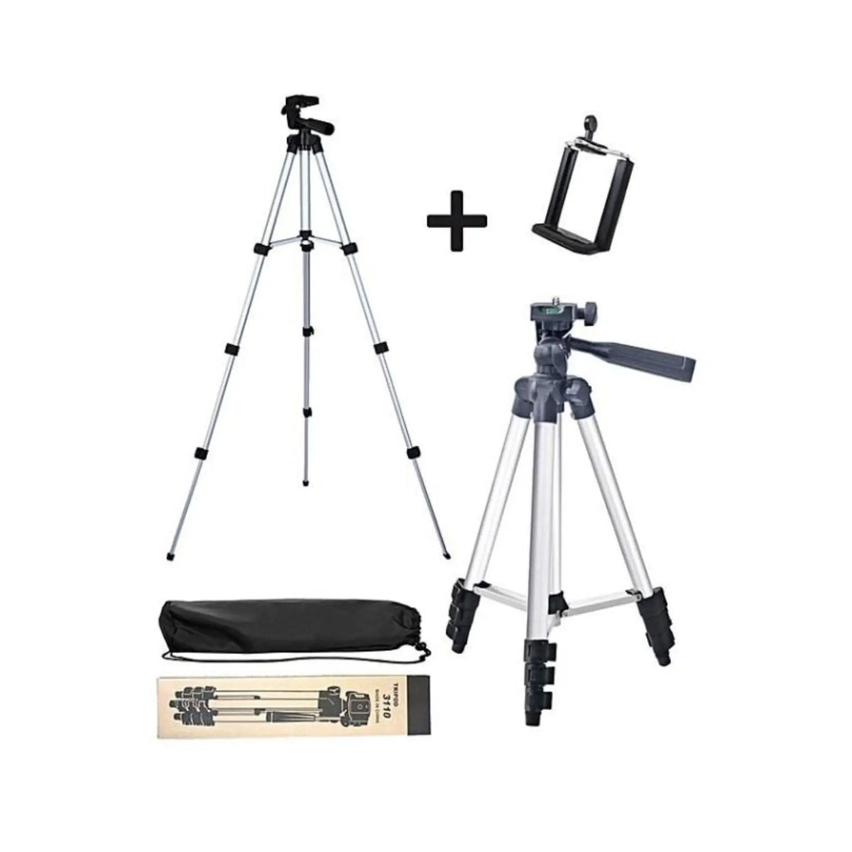 Adjustable Tripod Stand for Mobile & Camera – Universal Phone Clip for Vlogging, Reels, Photography & Video Recording