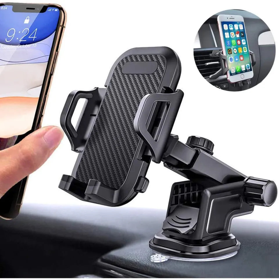 SH-3100 Mobile Phone Holder Car Mount with 360° Rotation & One-Hand Operation