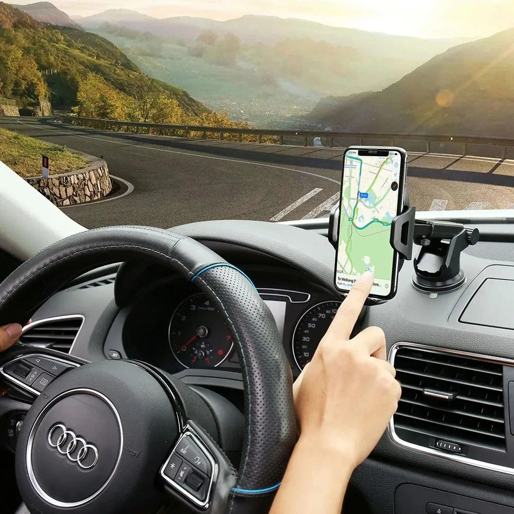 SH-3100 Mobile Phone Holder Car Mount with 360° Rotation & One-Hand Operation