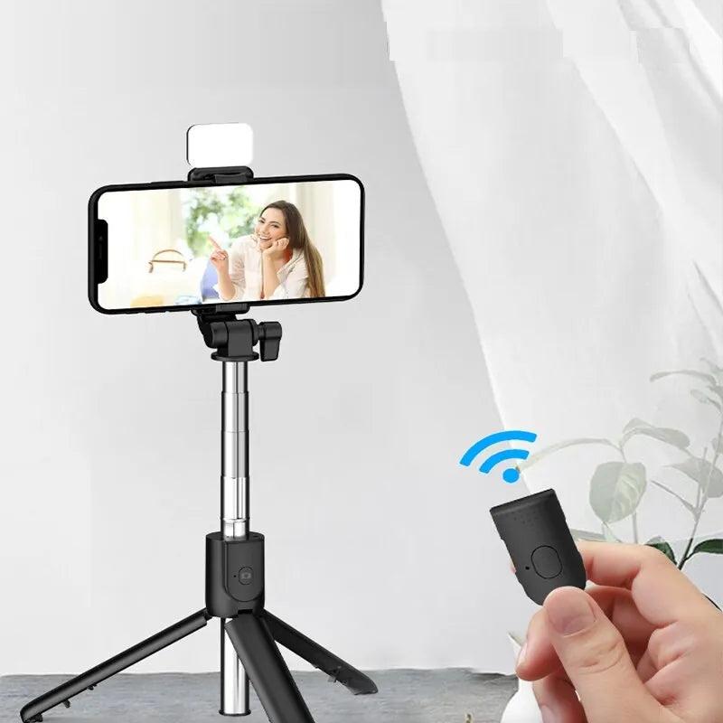 R1s Bluetooth Selfie Sticks Tripod Stand With Remote