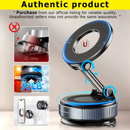 K007 Ultra-Strong Magnetic Mobile Holder for Car Dashboard & Office Desktop (360° Rotation)