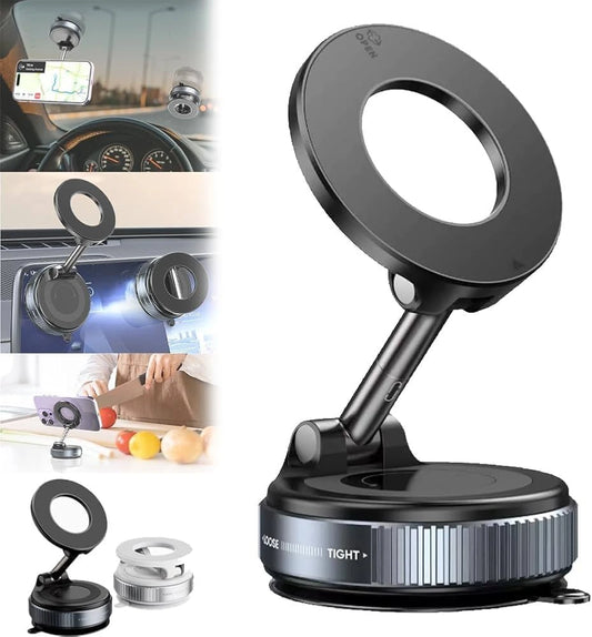 K007 Ultra-Strong Magnetic Mobile Holder for Car Dashboard & Office Desktop (360° Rotation)