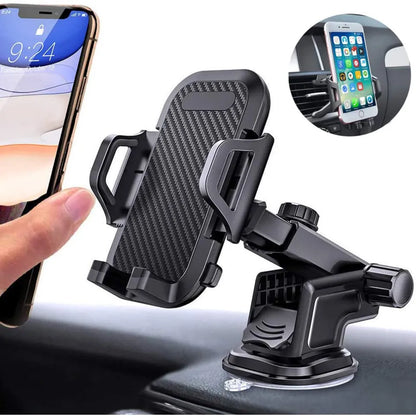 SH-3100 Mobile Phone Holder Car Mount with 360° Rotation & One-Hand Operation